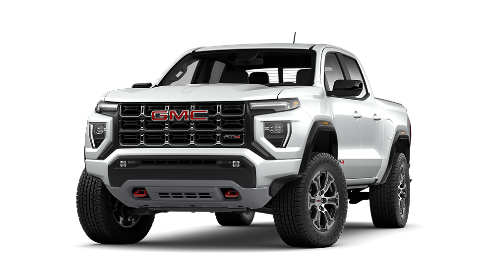 Front Three-Quarters View of the GMC Canyon AT4 Off-Road Pickup Truck