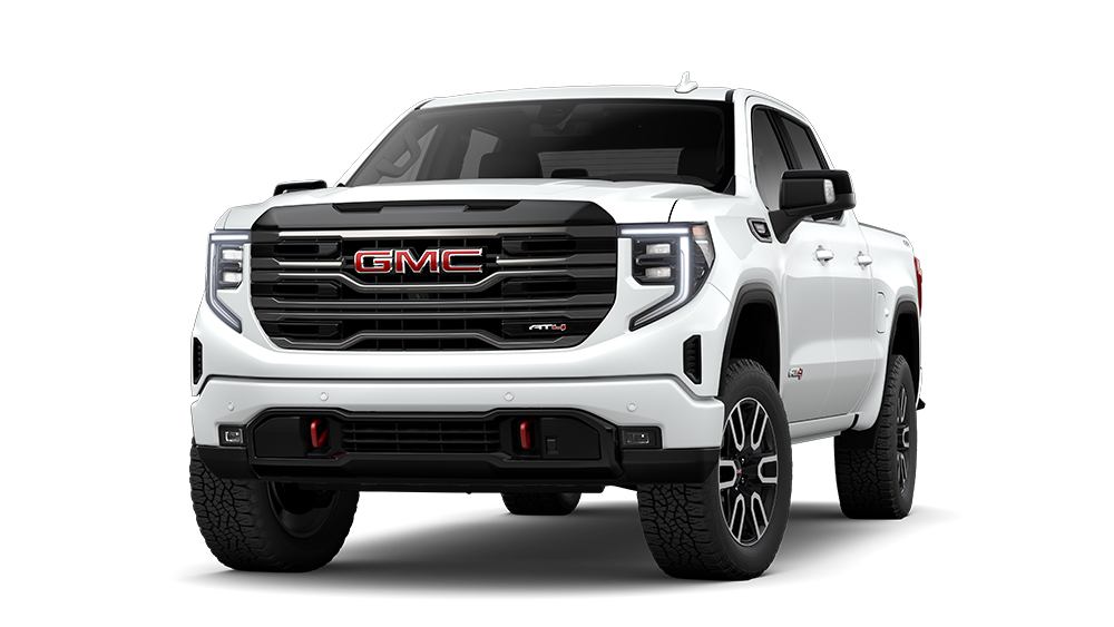 Front Three-Quarters View of the GMC Sierra 1500 AT4 Off-Road Truck