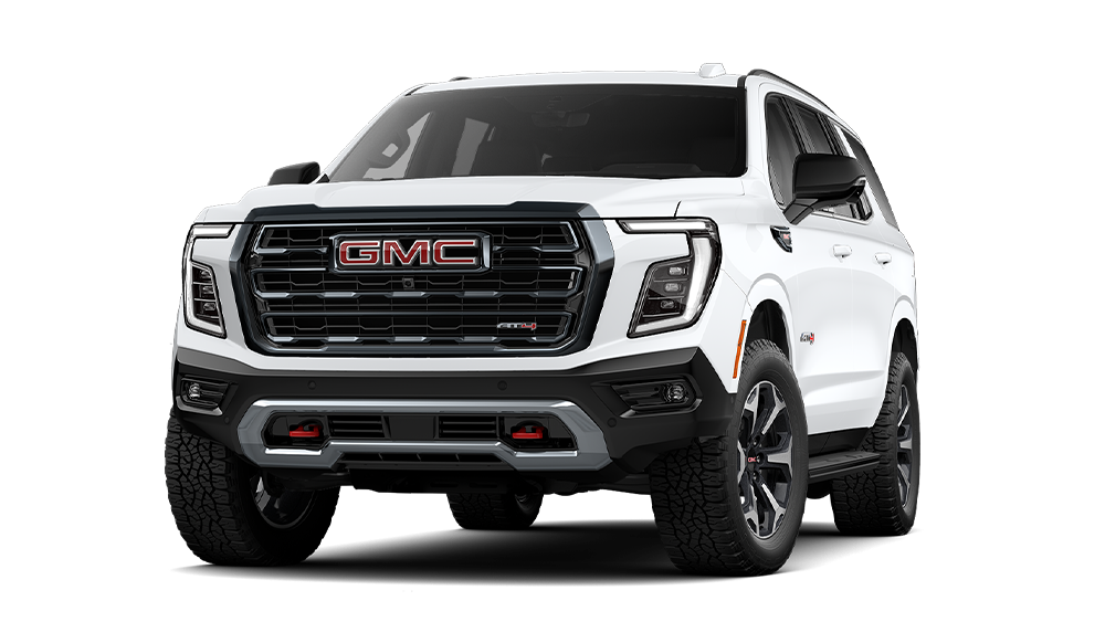 Front Three-Quarters View of the GMC Yukon AT4 Full-Size Off-Road SUV