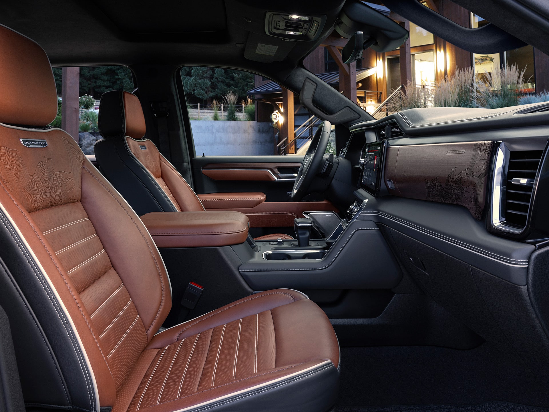 Interior View From the Passenger Side Door in the GMC Sierra 1500 Denali Ultimate