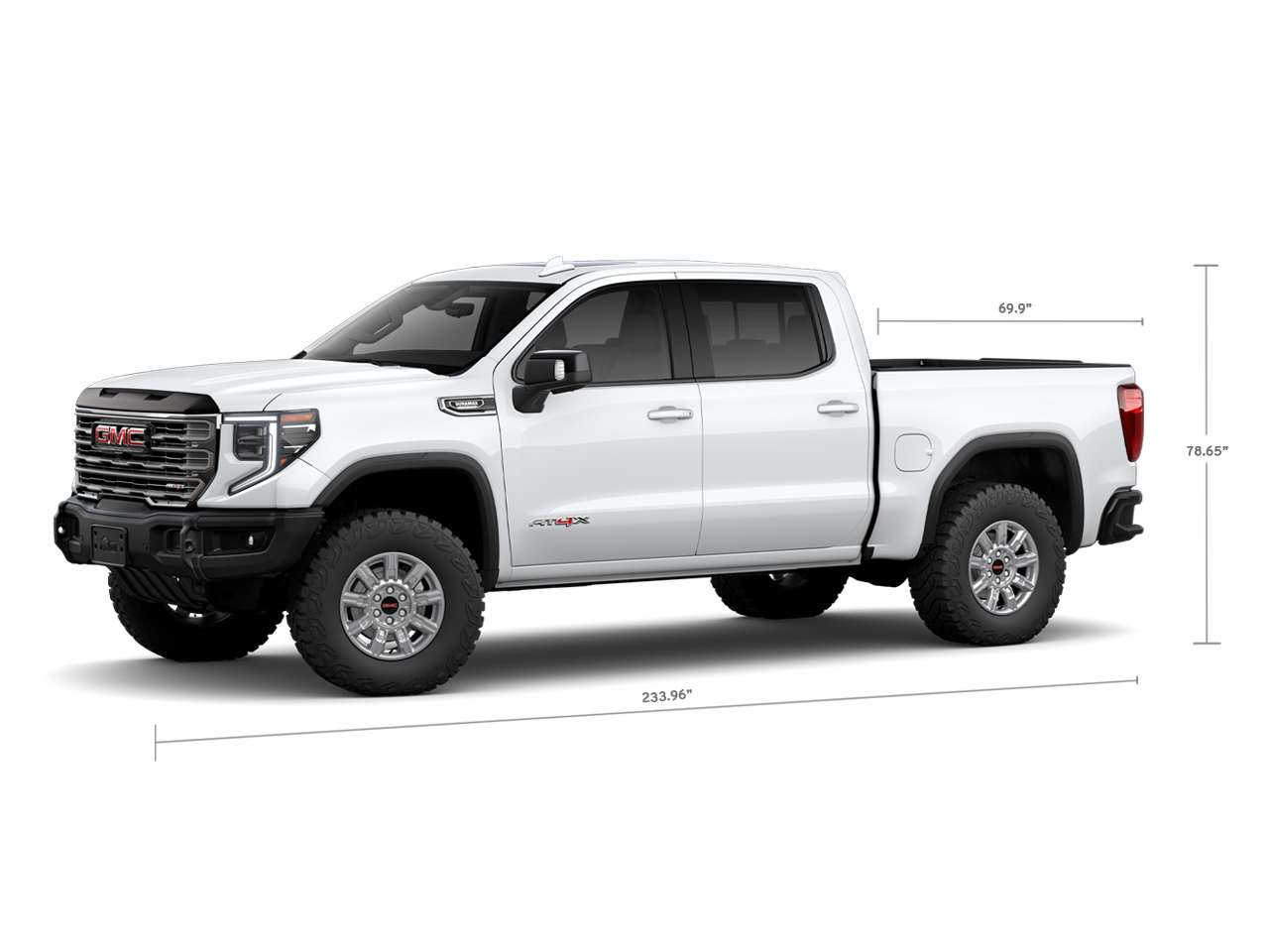 Side Profile View of the GMC Sierra 1500 AT4X Off-Road Truck