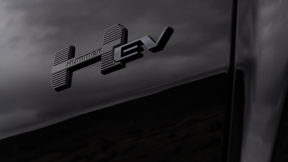 The 2025 GMC Hummer EV Badging on the Exterior