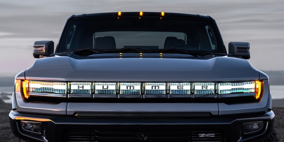 Head on View of the GMC Hummer EV Pickup Truck