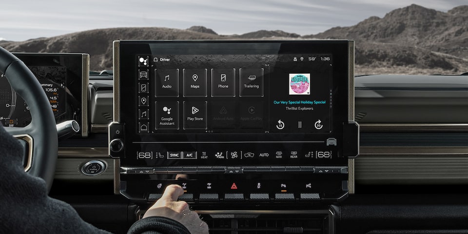 Close-up of the Infotainment System Displaying Apps in the GMC HUMMER EV