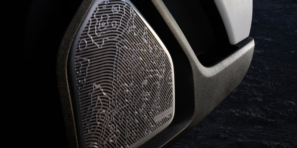Close-up of a Bose Speaker in the 2025 GMC Hummer EV SUV