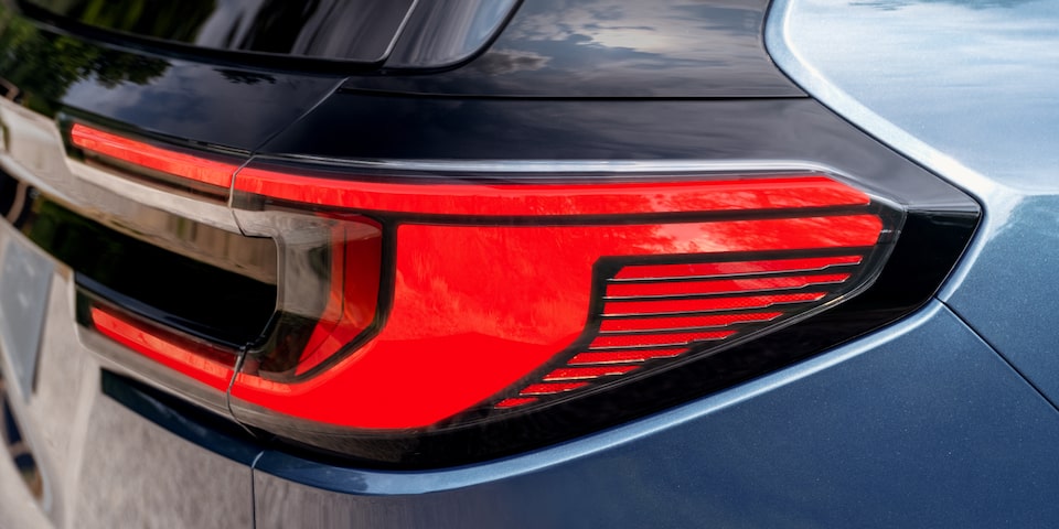 Close-up of the GMC Acadia Denali Rear Headlight