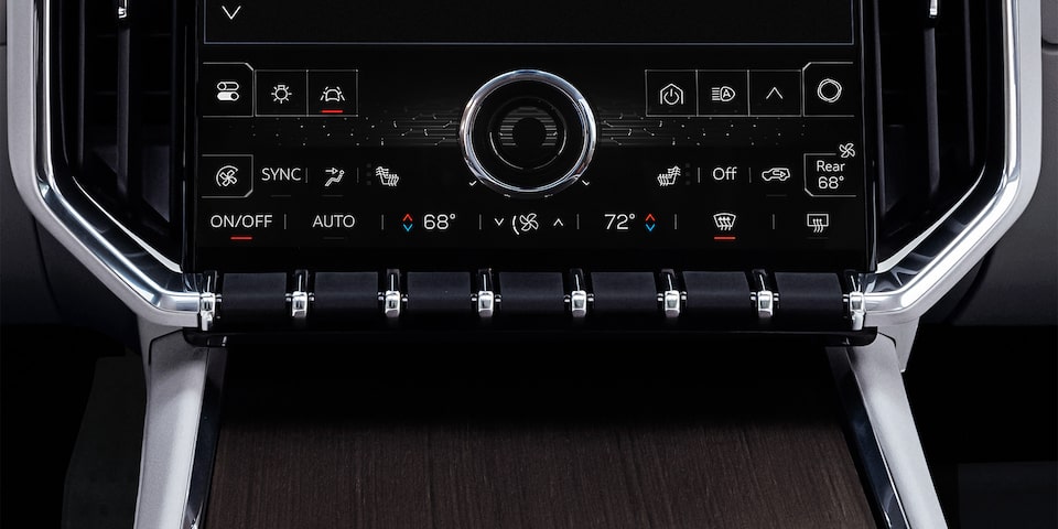 Close-up of the Controls on the 15-inch Diagonal Touchscreen