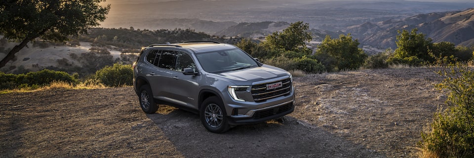 Birds-eye View of the GMC Acadia Parked Next to a Body of Water