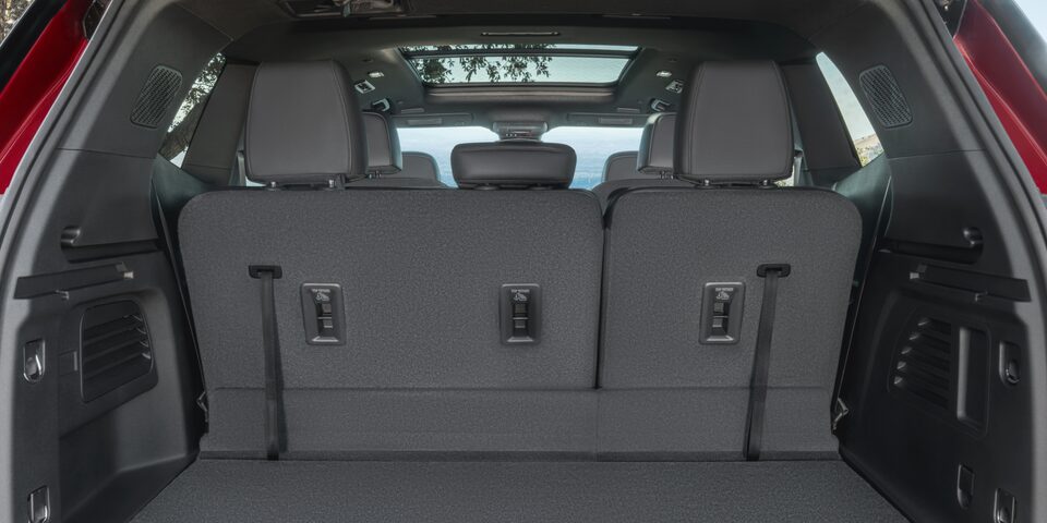 View of the Rear Cargo Space in the GMC Acadia Mid-Size SUV