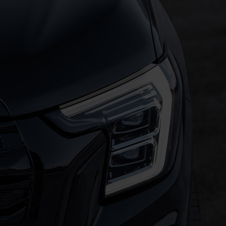 Close-up of the Exterior LED Headlamps on the GMC Terrain