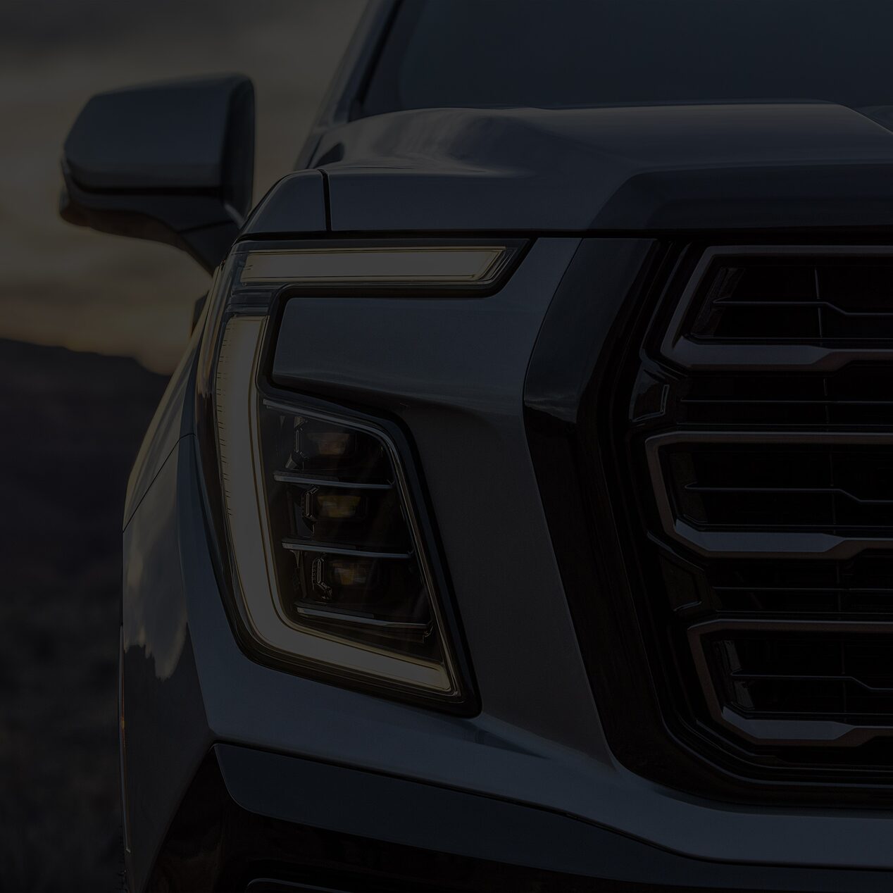 Close-up of the GMC Yukon Headlight