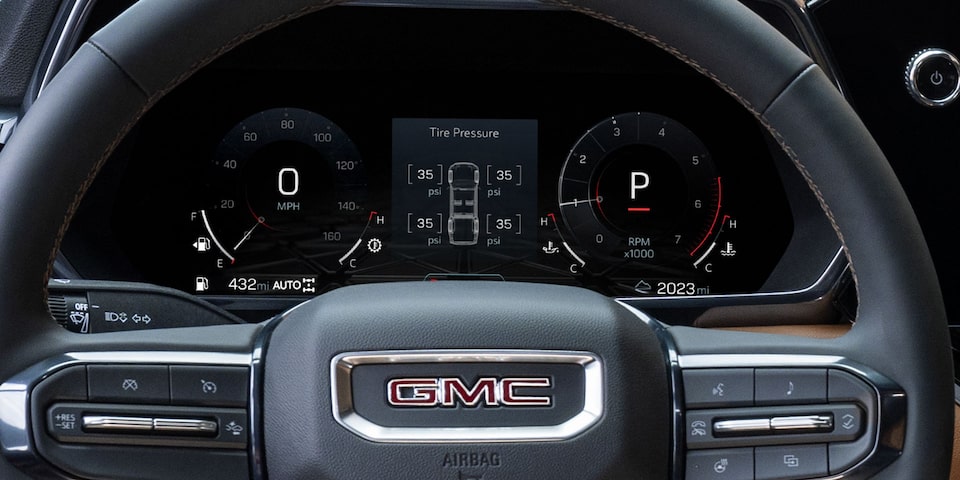 The 2025 GMC Canyon Display Screen Showing the Camera View of the Off-road Performance Feature