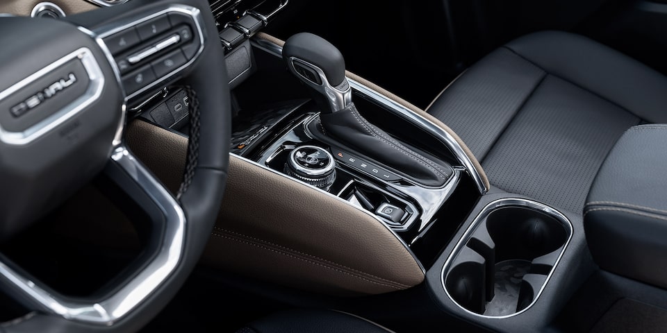 Driver Seat's View of a 2025 GMC Canyon Truck's Middle Console