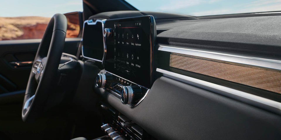 Close-up of the Premium Materials on the 2025 GMC Canyon Dashboard