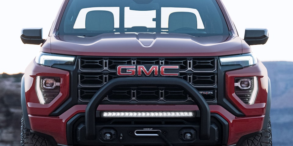 Close Front View of the 2025 GMC Canyon Truck's Grille