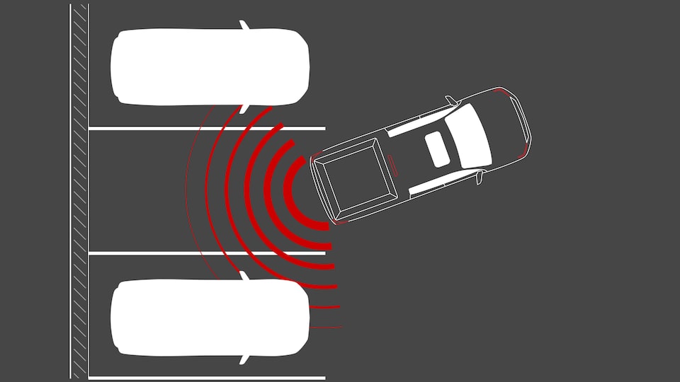Graphic of the Rear Park Assist