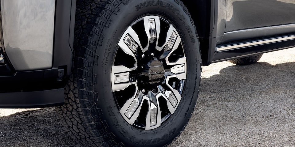 Close-up View of the Wheel on a 2025 GMC Sierra Denali Truck