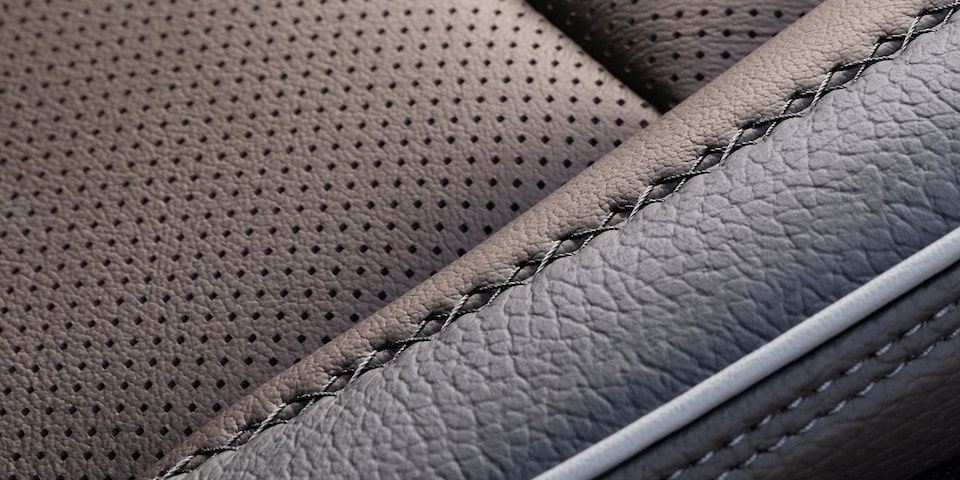 Close-up of the Seat Stitching in a 2025 GMC Sierra HD Denali Truck