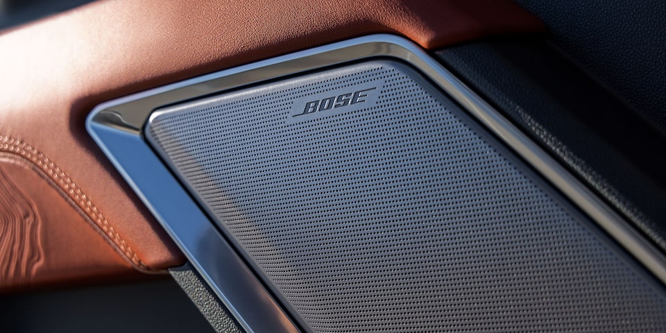 Close-up of a Bose Speaker in a 2025 GMC Sierra HD Denali Truck