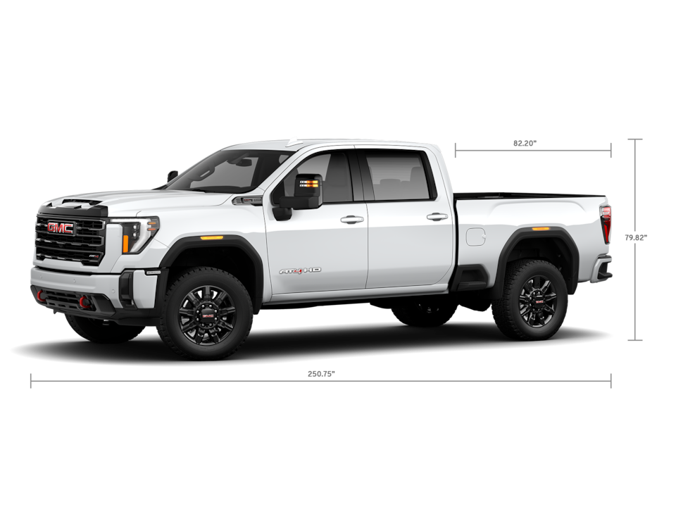 A Specifications Shot of the GMC Sierra HD SLT 2500 Crew Cab