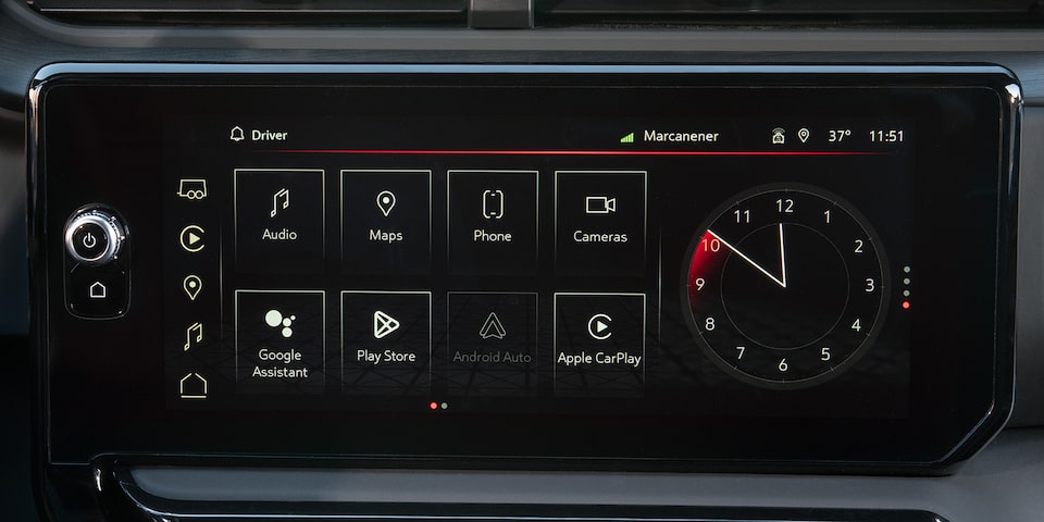 Close-Up on the GMC Sierra HD Infotainment System Menu