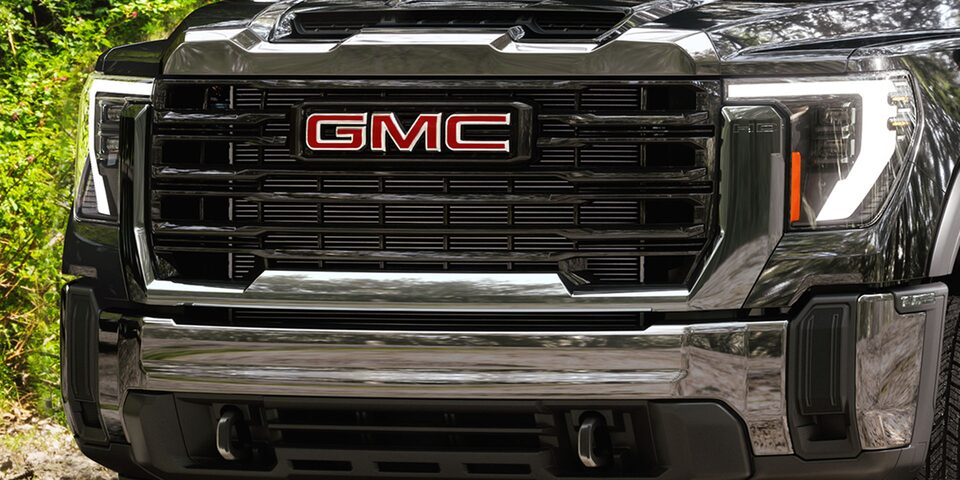Close-up View of the Grille on a 2025 GMC Sierra HD Truck