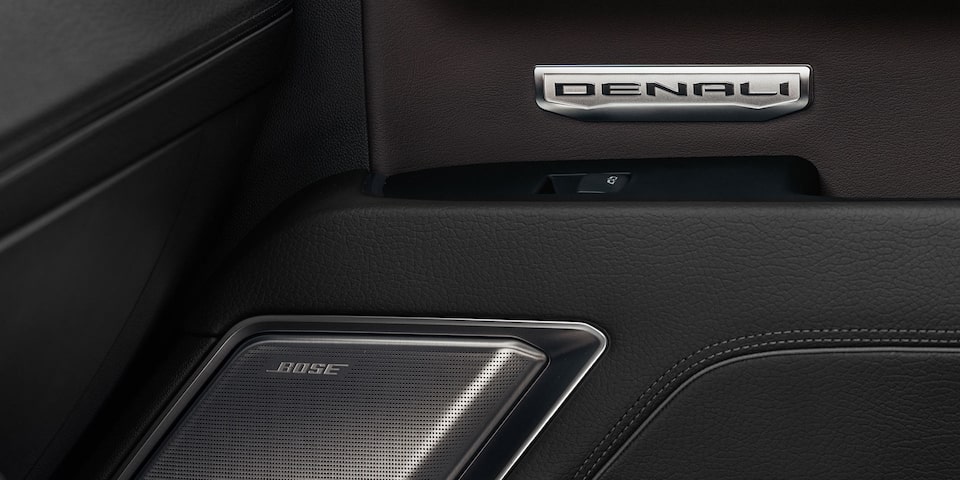 Close-up of the Interior Bose Speakers in the GMC Sierra 1500 Pickup Truck