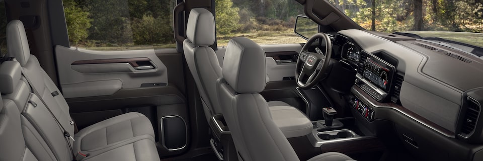 Side View of the Gray Interior of the 2025 GMC Sierra 1500