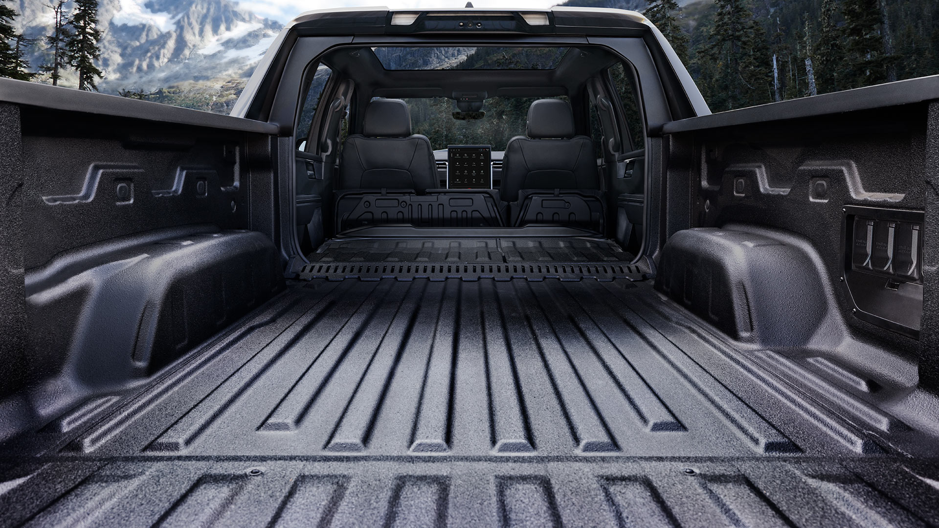 The Spray-on Bedliner on the 2026 GMC Sierra EV Denali