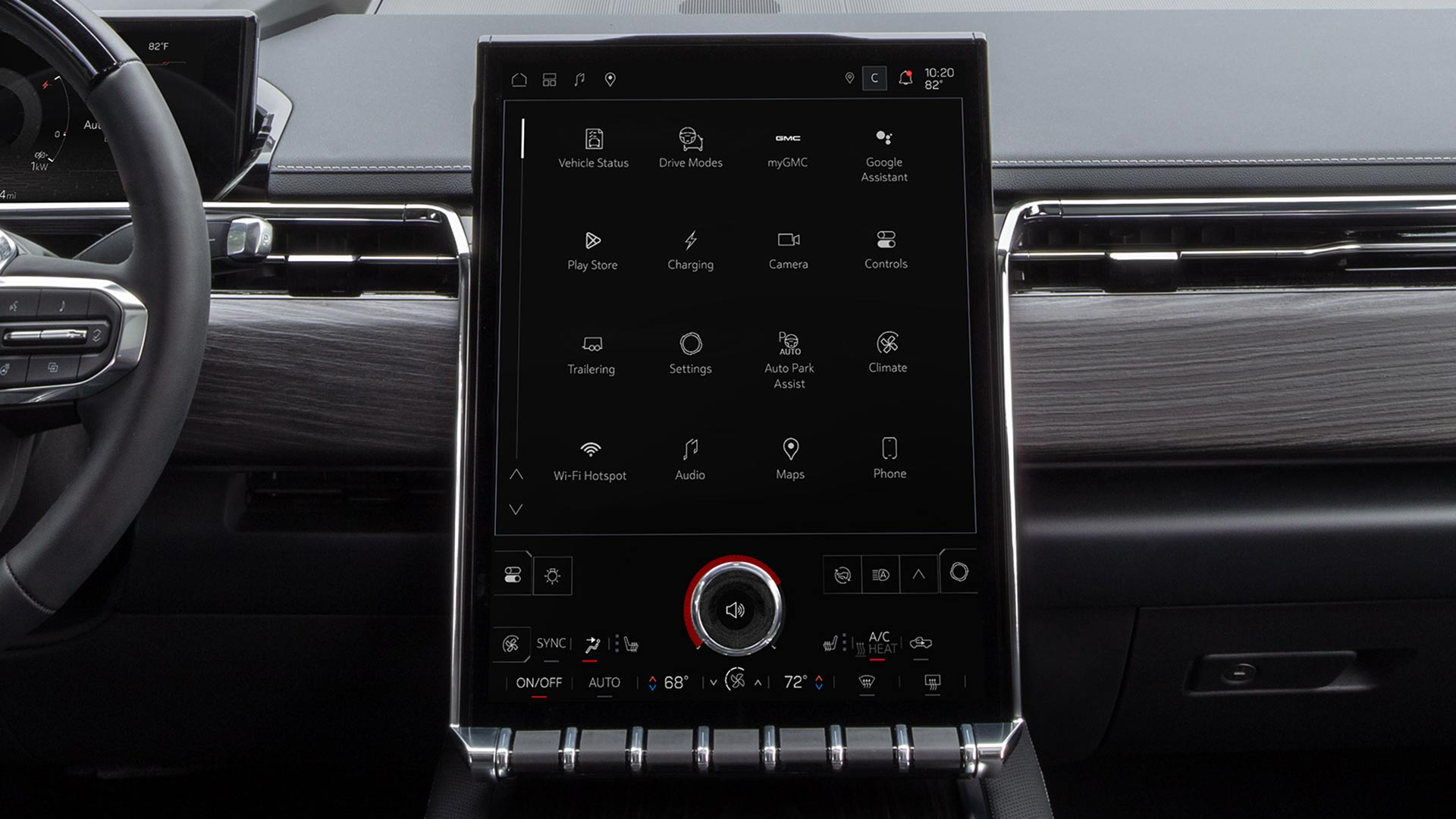 Close-up of the Premium GMC Infotainment System in the 2026 GMC Sierra EV Denali