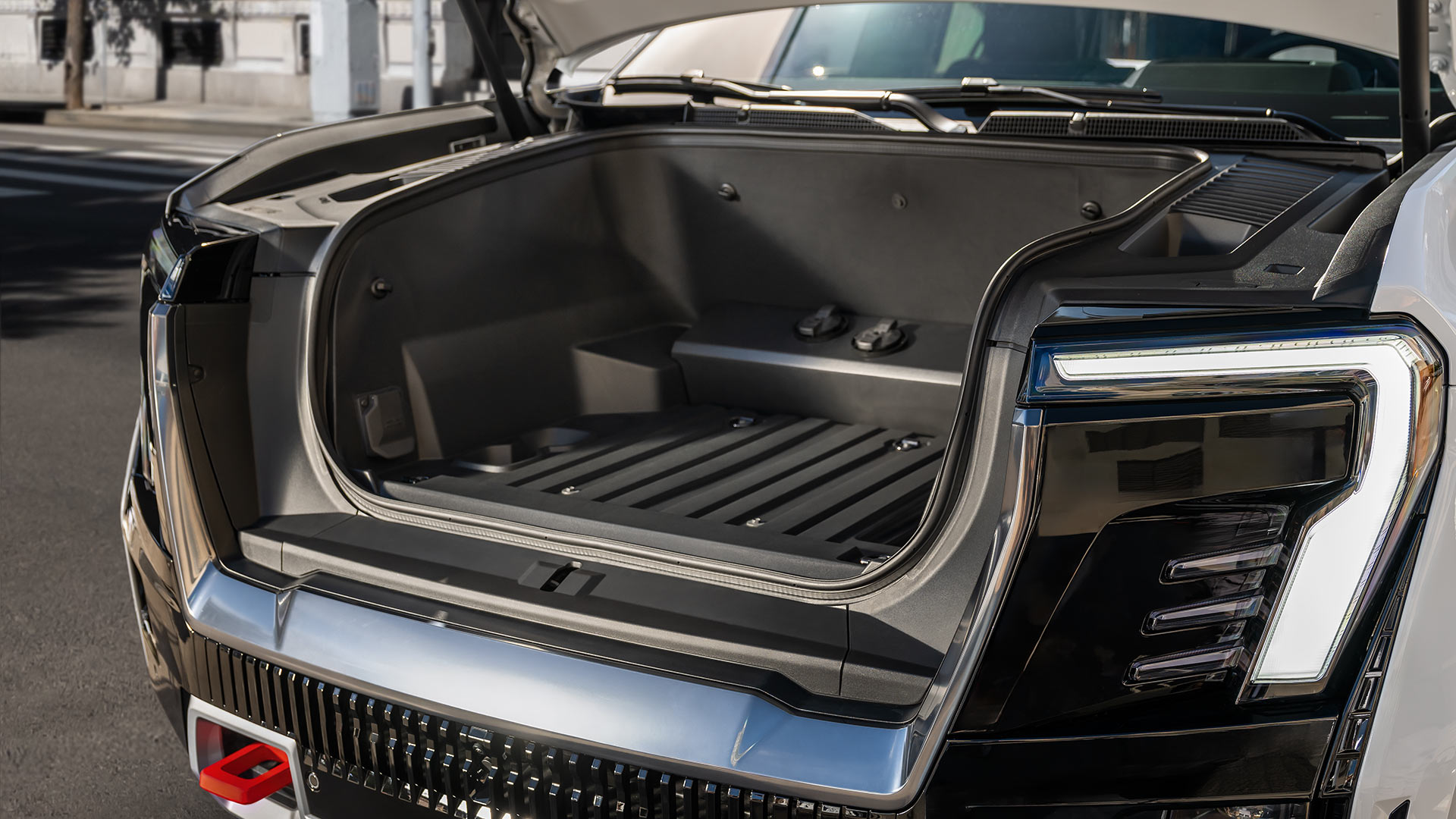 The 2026 GMC Sierra EV Pickup Truck Power-open eTrunk