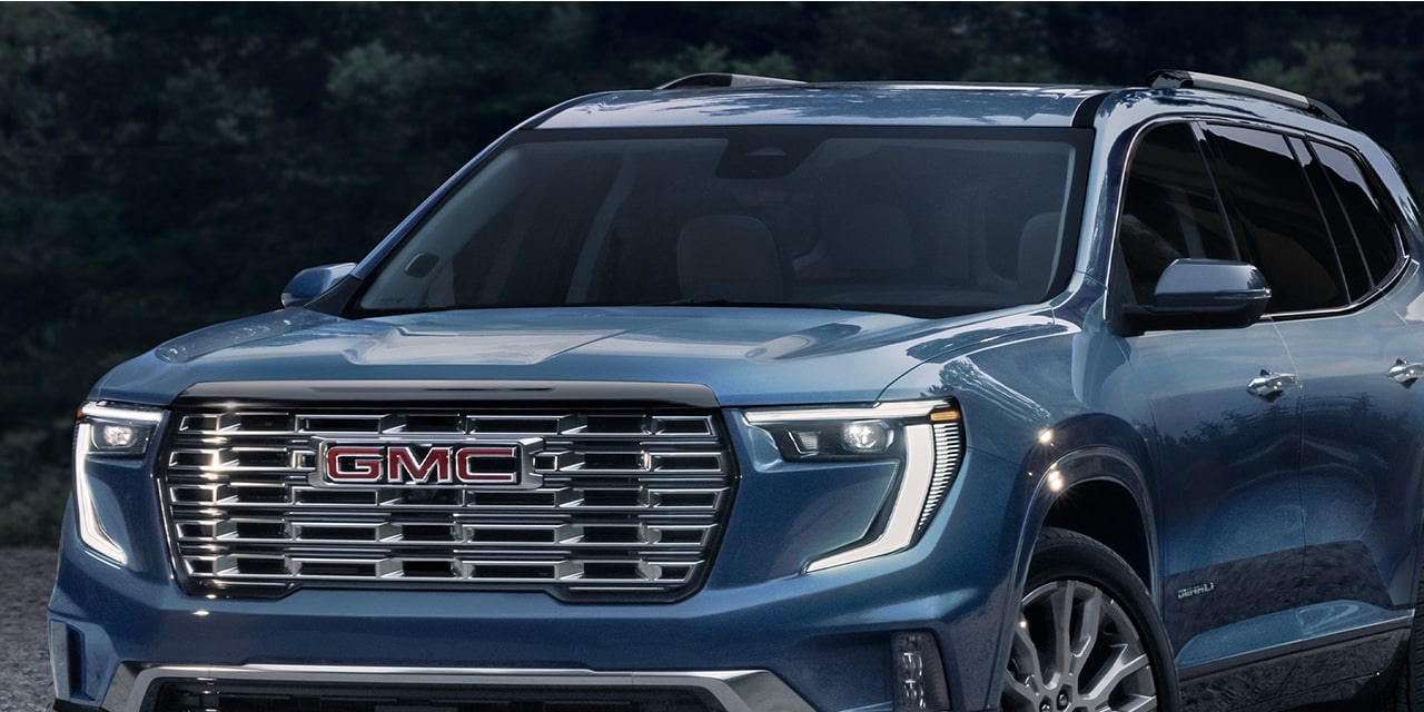 Close-up of the Windshield and Rainsense Front Wipers on the 2026 GMC Acadia Denali Luxury Mid-Size SUV