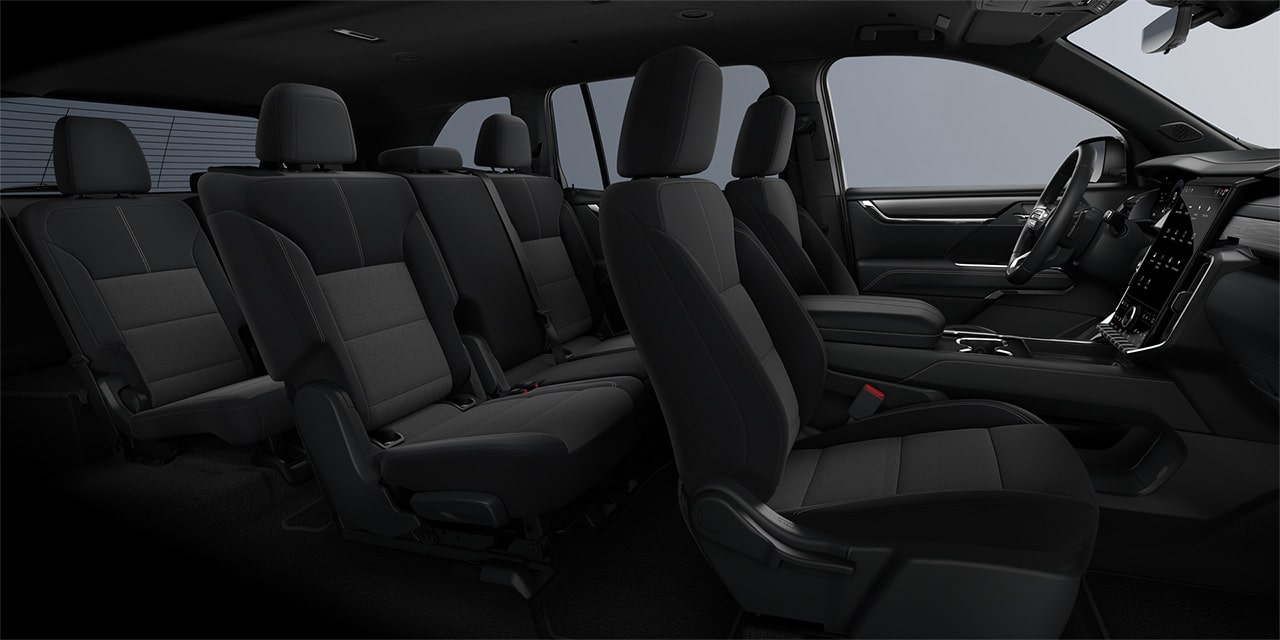 Interior View of the Seating in the 2026 GMC Acadia Elevation 3 Row SUV