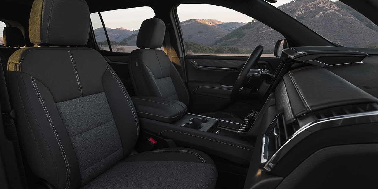 Passenger Side View of the Adjustable Power Front Row Seats