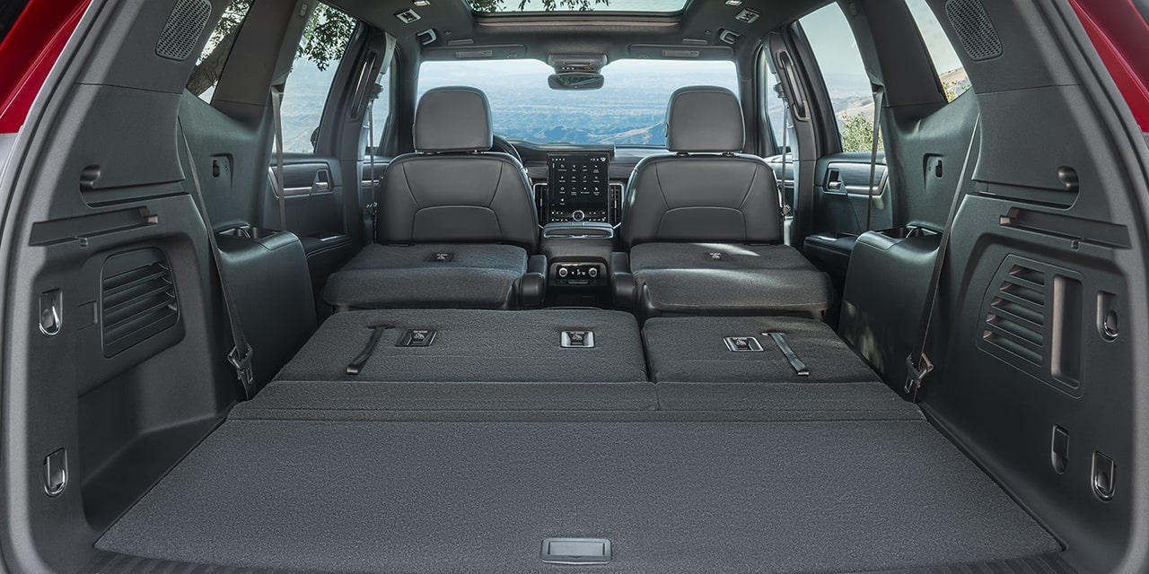 Interior View of the Cargo Space in the 2026 GMC Acadia Denali Luxury Mid-Size SUV