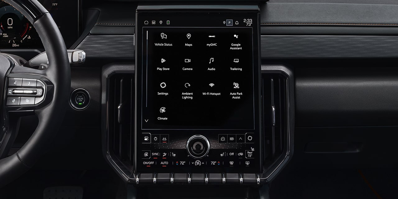 The 15 Inch Diagonal Premium GMC Infotainment System in the GMC Acadia