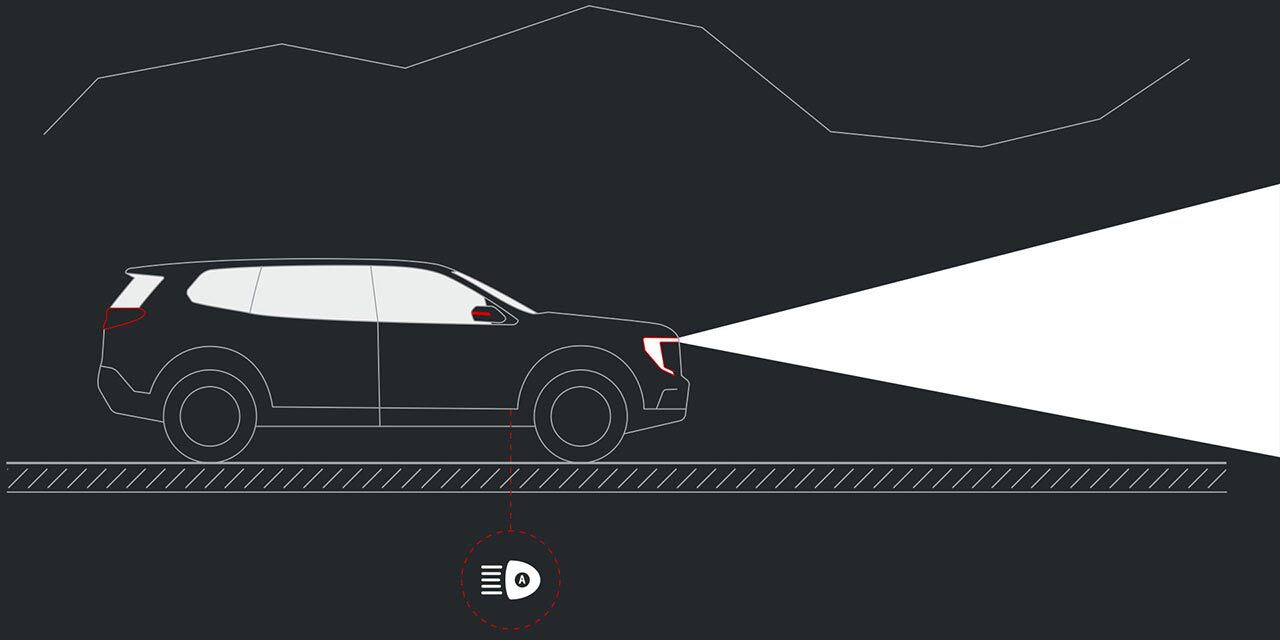 Illustration of the Intellibeam Headlamp