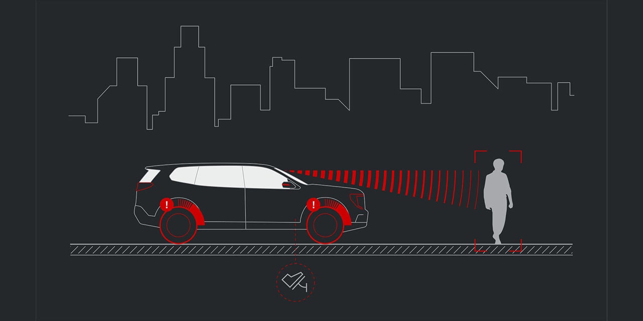 Illustration of the Front Pedestrian Braking