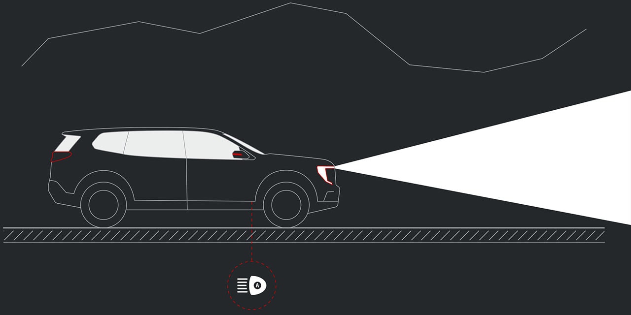 Illustration of the Intellibeam Headlamp