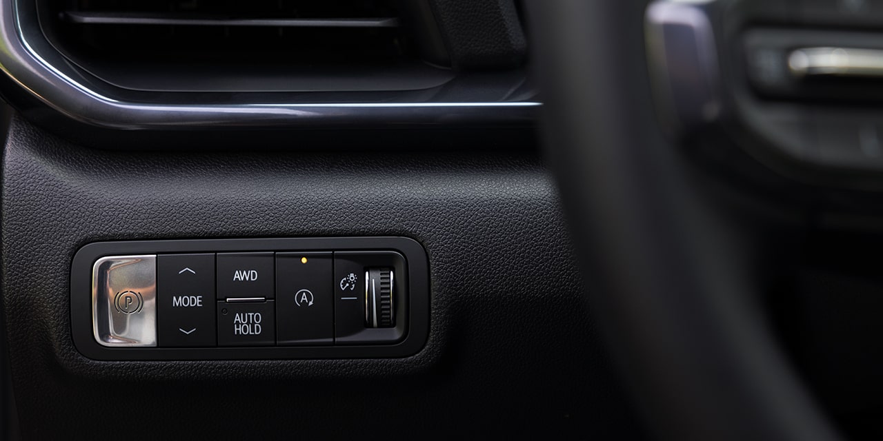 Close-up of the Five Selectable Drive Modes in the 2026 GMC Terrain Compact SUV