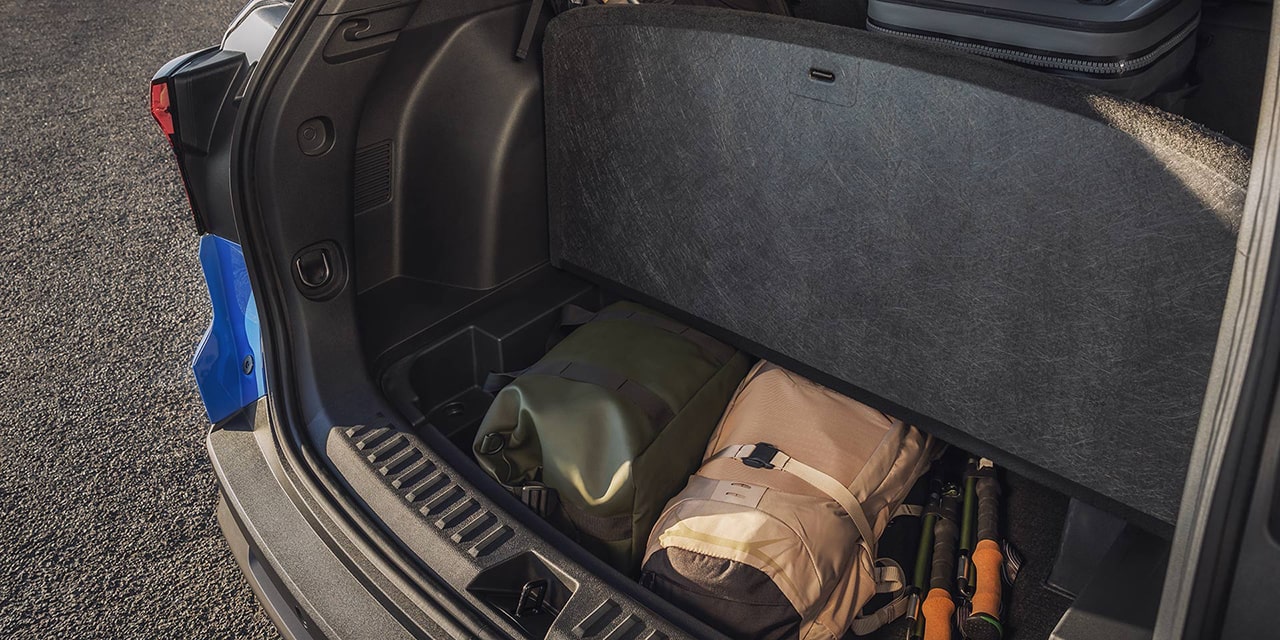 Rear View of the Open Tailgate on the 2026 GMC Terrain Elevation