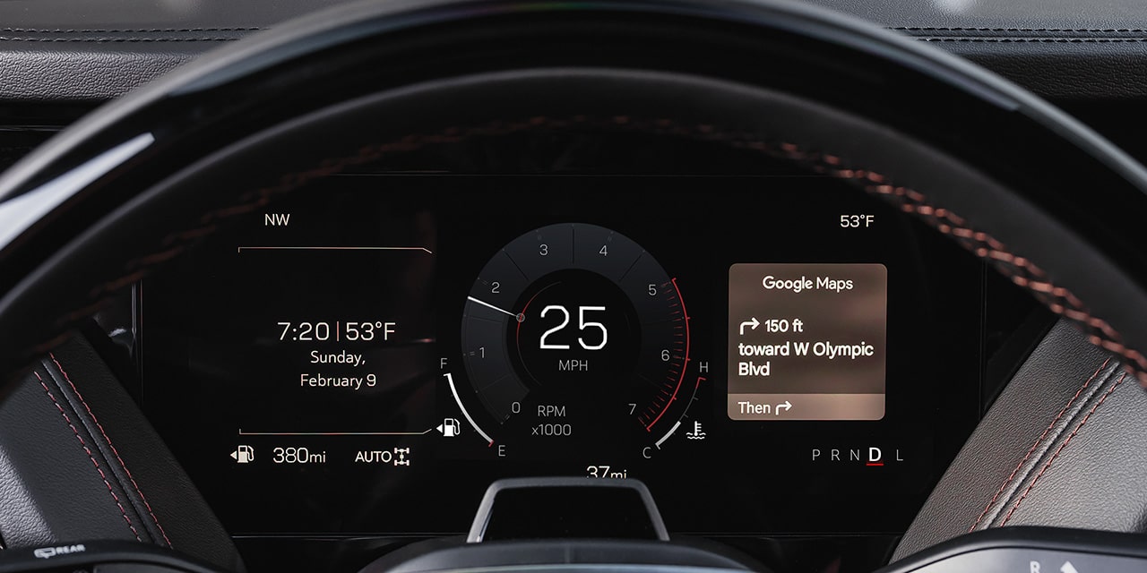 Close-up of the 11 Inch Drivers Infotainment Center in the 2026 GMC Yukon AT4 Full-Size Off-Road SUV