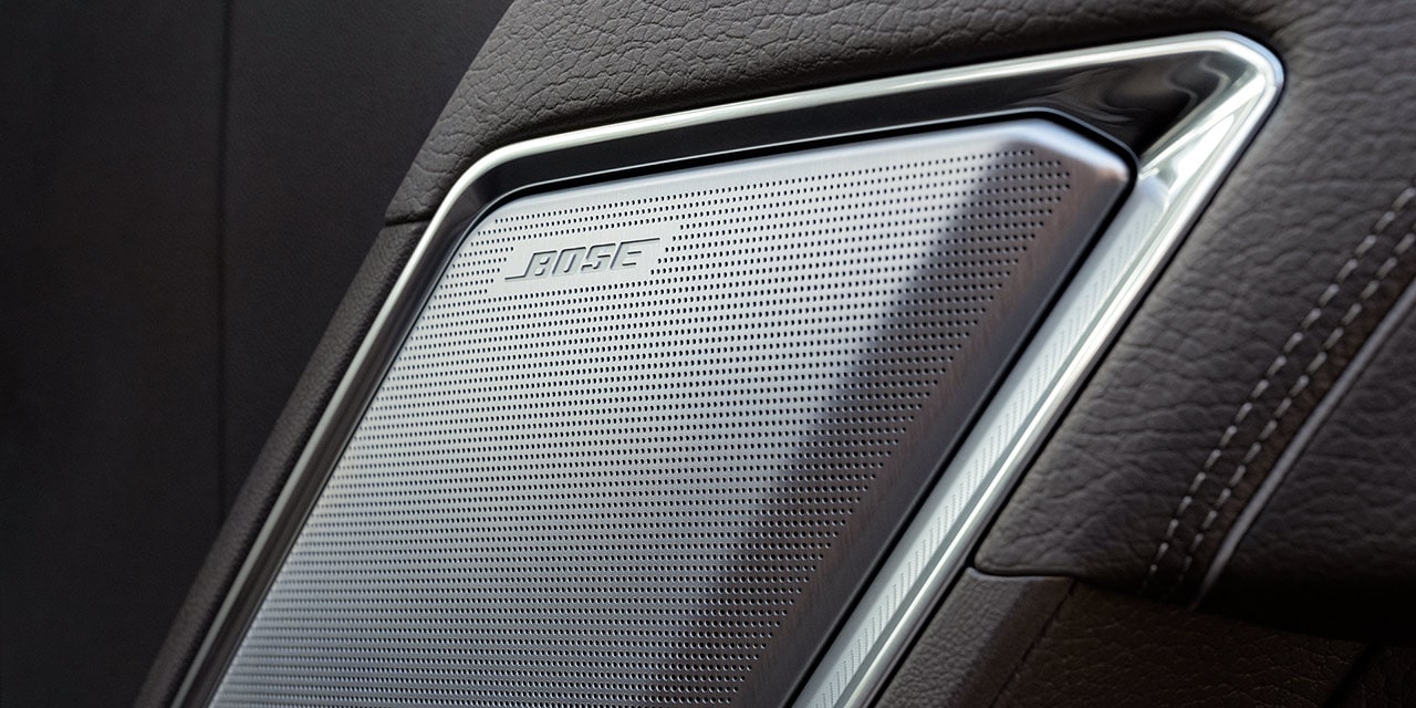 Close-up of a Bose Speaker in a 2026 GMC Sierra HD Denali Luxury Truck