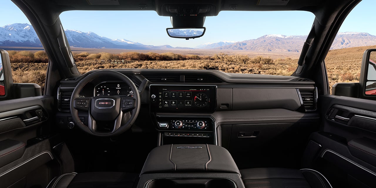 Interior View of the Spacious Cabin in the 2026 GMC Sierra HD Heavy Duty Truck