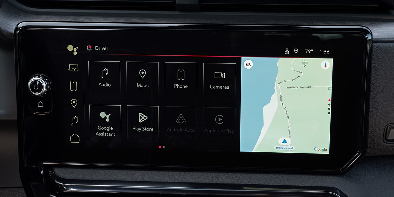 The Navigation Feature Displayed on the Infotainment Screen in the 2026 GMC Sierra HD