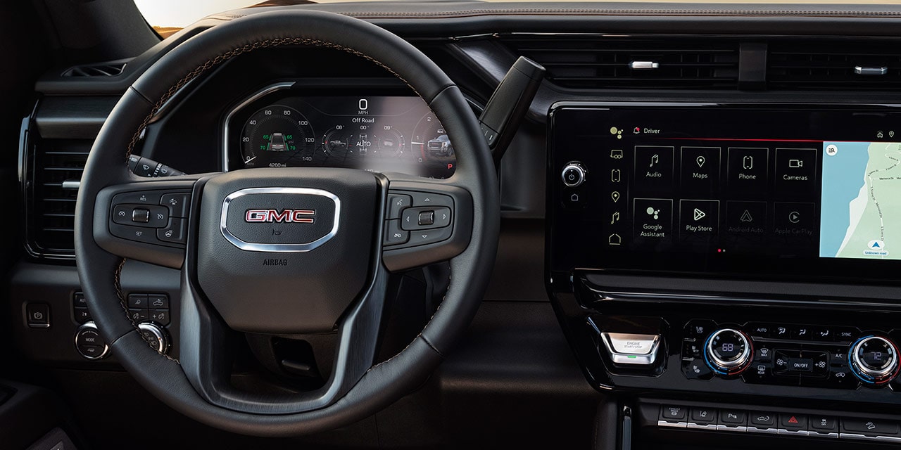 The Heated Steering Wheel in the 2026 GMC Sierra HD Heavy Duty Truck