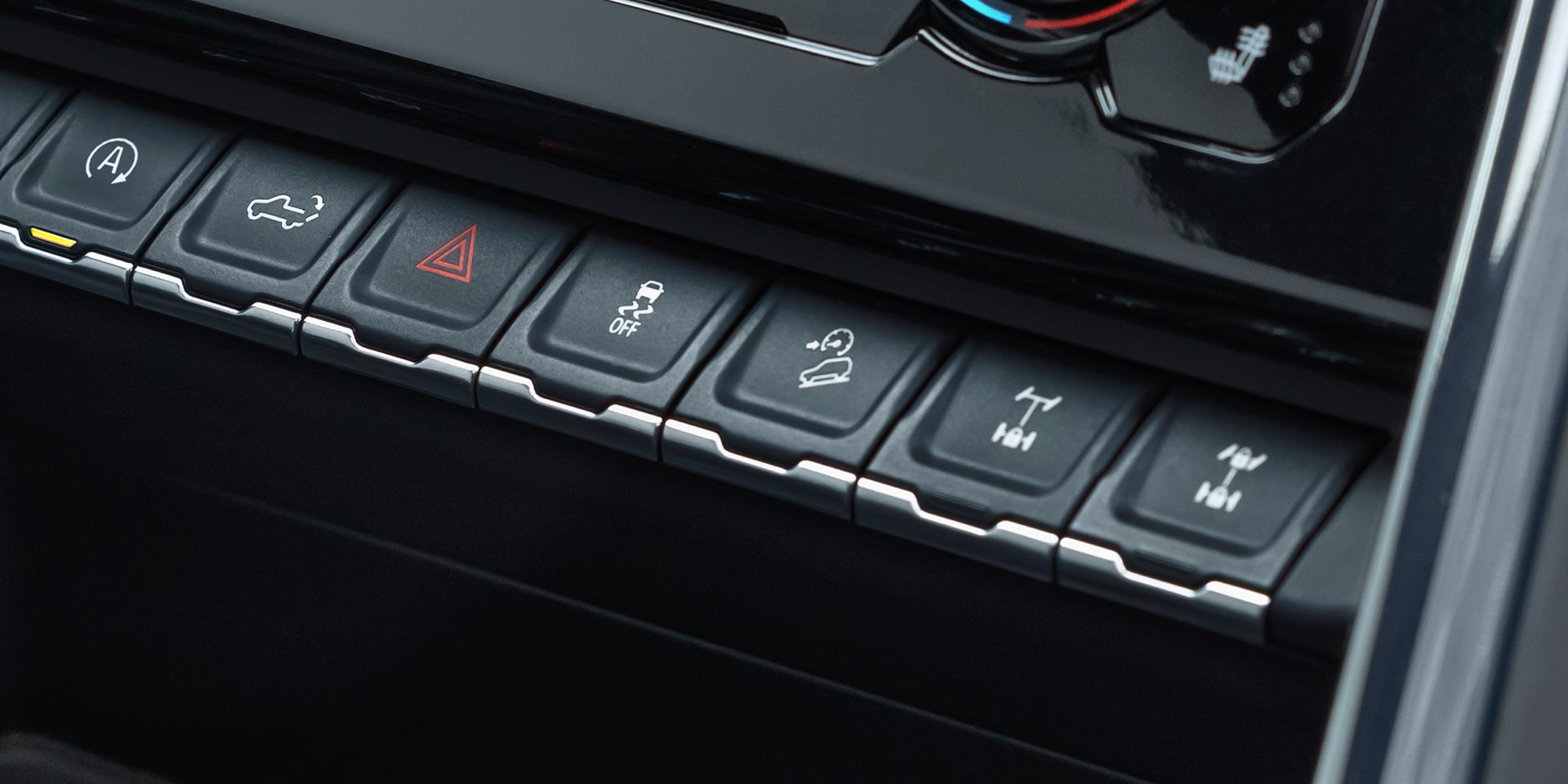 Close-up of the Hill Descent Controls