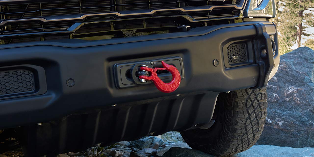 Close-up of the Recovery Hook on the 2026 GMC Sierra AT4 Off-Road Truck