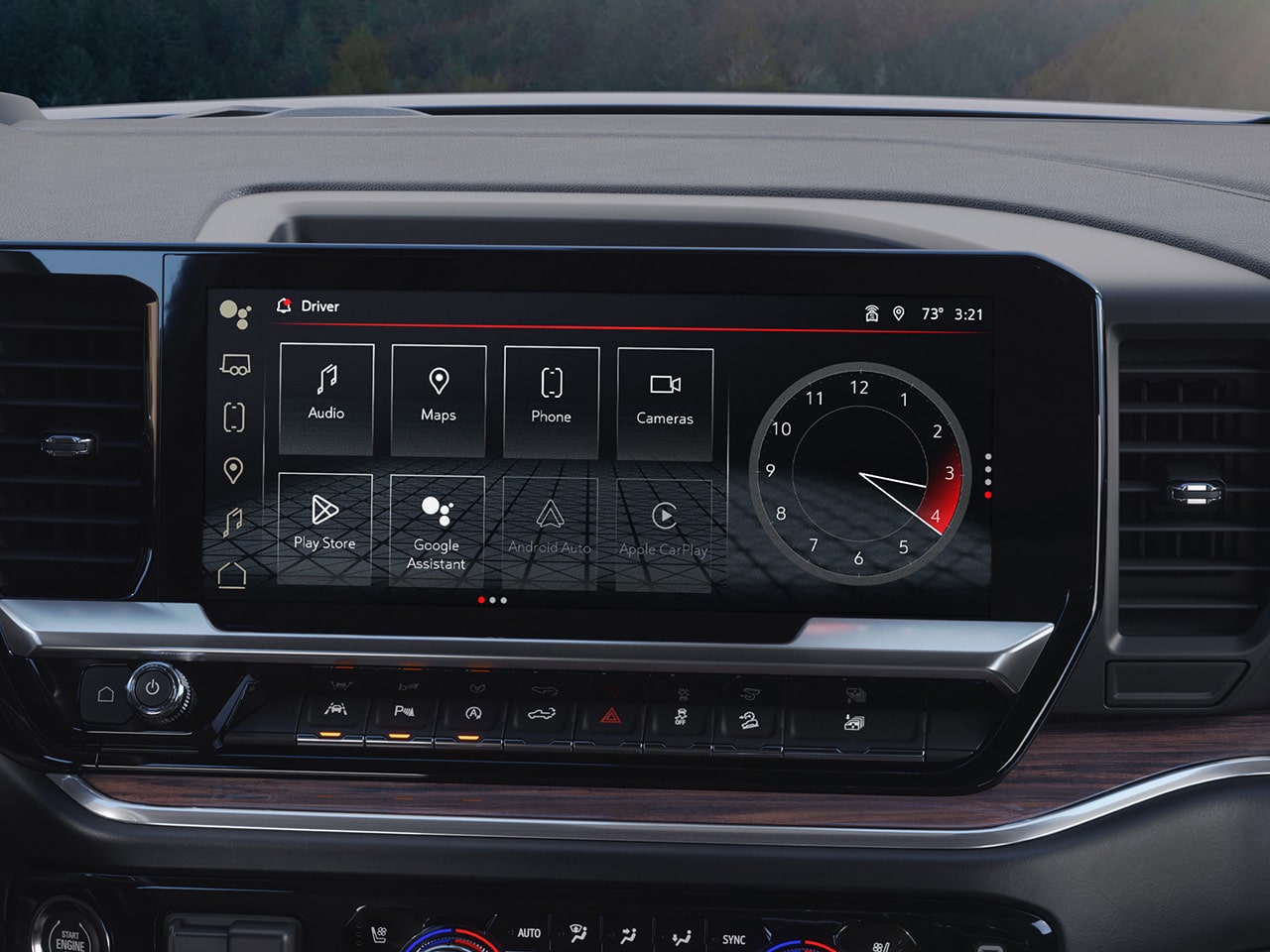 Close-up of the 13.4 Inch Diagonal Infotainments System