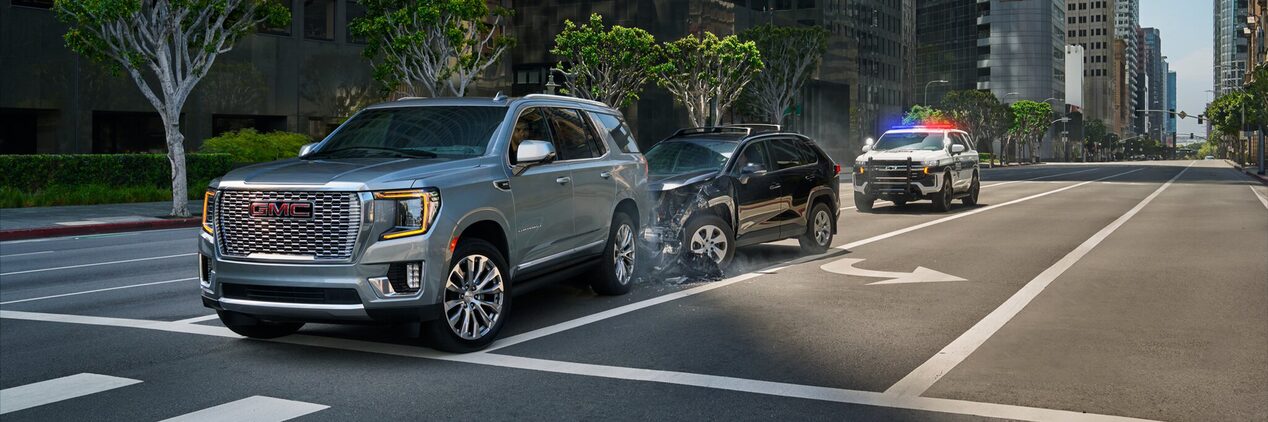 A Police Officer Arriving on the Scene of a Car Accident in the City